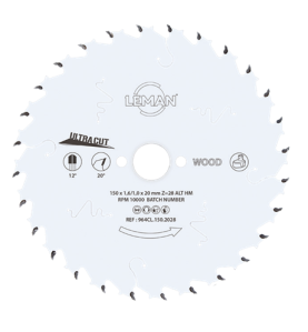 Lame Circ Hm Fine D85X15X1,1 16Z Alt Pos Bois ref 964CL.085.1516 Leman
