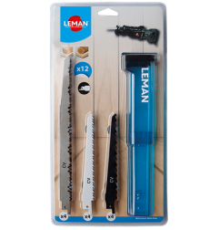 Assortiment 12 Lames Scie Sabre Bois ref 7750.12 Leman