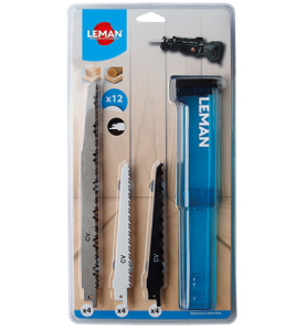 Assortiment 12 Lames Scie Sabre Bois ref 7750.12 Leman