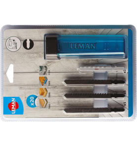 Assortiment 20 Lames Scie Sauteuse Attach.T ref 8051.20 Leman