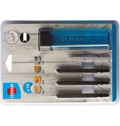 Assortiment 10 Lames Scie Sauteuse Attach.U ref 8551.10 Leman