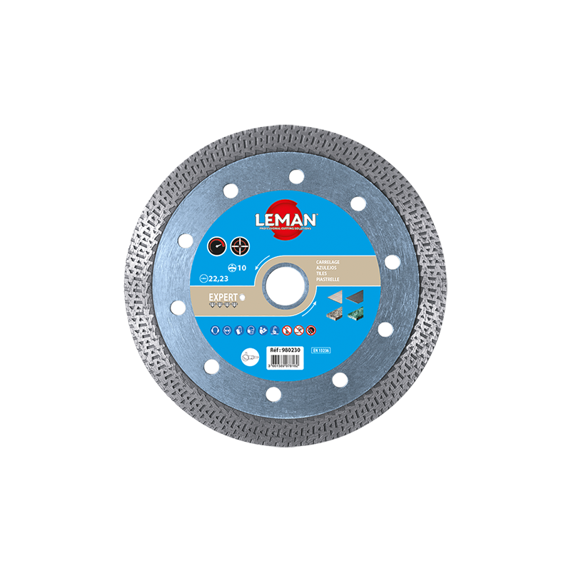 Disque Diam Jc A Croisillons Gres 115X22.23 Ht10 ref 980115 Leman