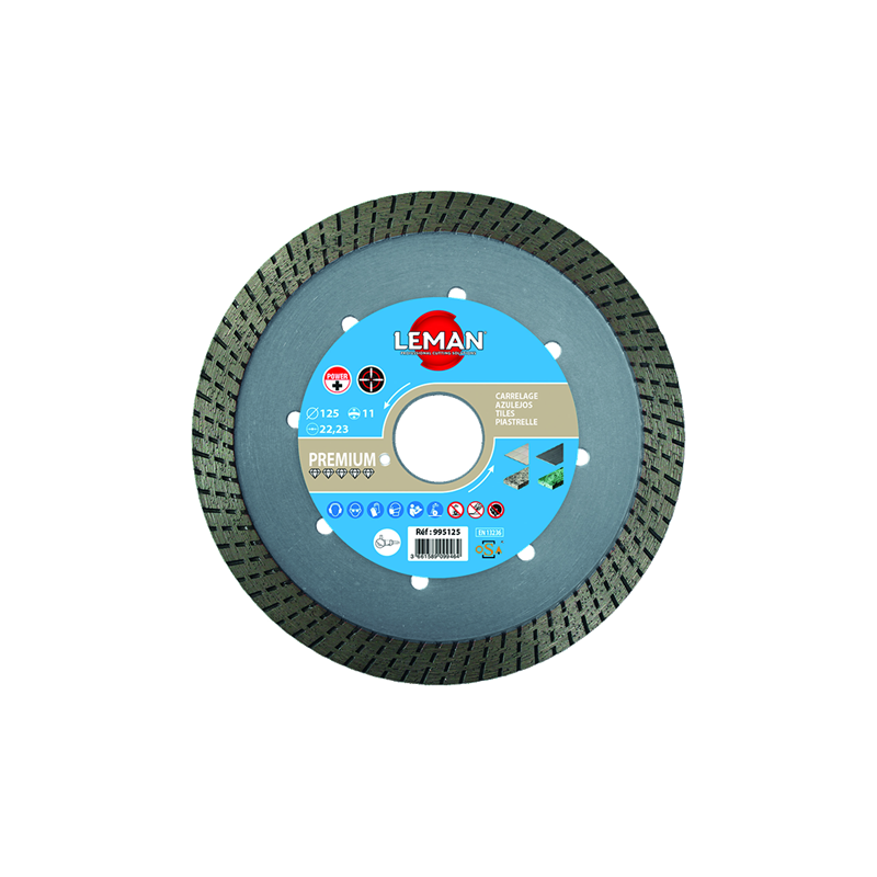 Disq Diam Jante Continue Gres Cerame 115X22,23Ht11 ref 995115 Leman