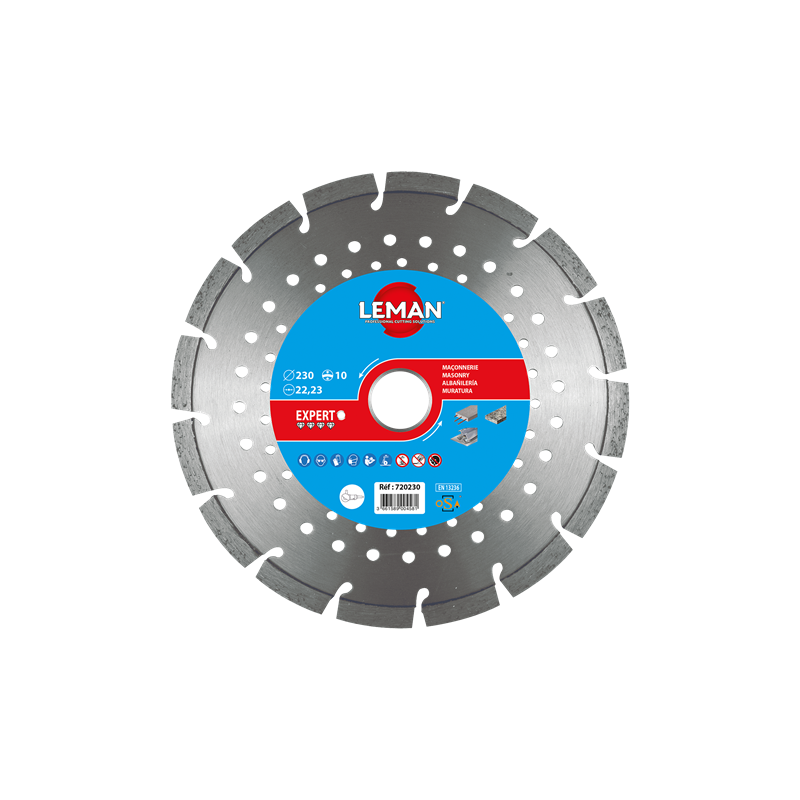 Disque Diamant Segments 125X22.2 Ht10 Multimatériaux ref 720125 Leman Disque Diamant Segments 125X22.2 Ht10 Multimatériaux ref 720125 Leman