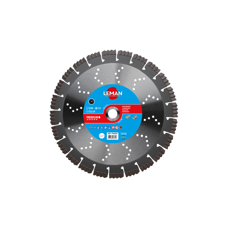 Disque Diamant Segments Beton Arme - Granit 400X25 ref 740405 Leman