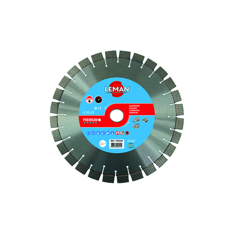 Disque Diam Segments 3D Beton Arme 230X22,23 H12 ref 745230 Leman