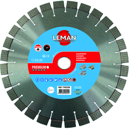Disque Diam Segments 3D Beton Arme 230X22,23 H12 ref 745230 Leman