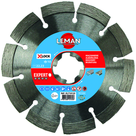 Disque Diamant Segments Beton Arme 115 Xlock Ht10 ref XL710115 Leman