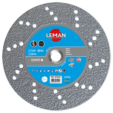 Disque Diamant Brase Ø230 X M14 Ebarbage Acier, Fo ref 970230 Leman