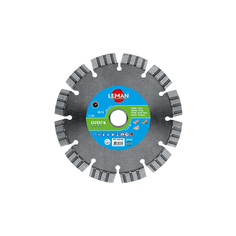 Disque Diamant Segments Turbo Granit Quartz 125X22 ref 630125 Leman