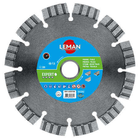 Disque Diamant Segments Turbo Granit Quartz 160X20 ref 630160 Leman