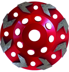 Plateau Diamant Speed Fleches 125X22.23 Ht6 Beton - Granit ref 2500125 Leman