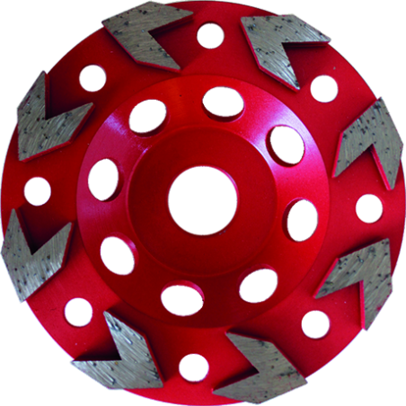 Plateau Diamant Speed Fleches 125X22.23 Ht6 Beton - Granit ref 2500125 Leman