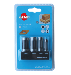 4 Meches A Bouchonner Acier Sur Queue Ø6-10-13-16 ref 200.500.04 Leman