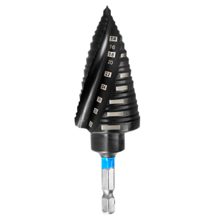 Foret Etage Acier D4-30 Mm Spirale Impact 1/4" ref 808.000.430.IMP Leman