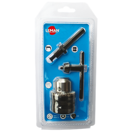 Kit Mandrin + Cle + Adaptateur Sds Perforateur ref 913.003 Leman