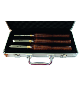 Assortiment 3 Outils De Tournage Acier Gouges Plane Plate / Grain D'Orge / A Profiler ref 870.500.03 Leman