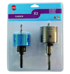 2 Trepans Sds+ Ø68 Special Boitier Electrique ref 2.3864068 Leman