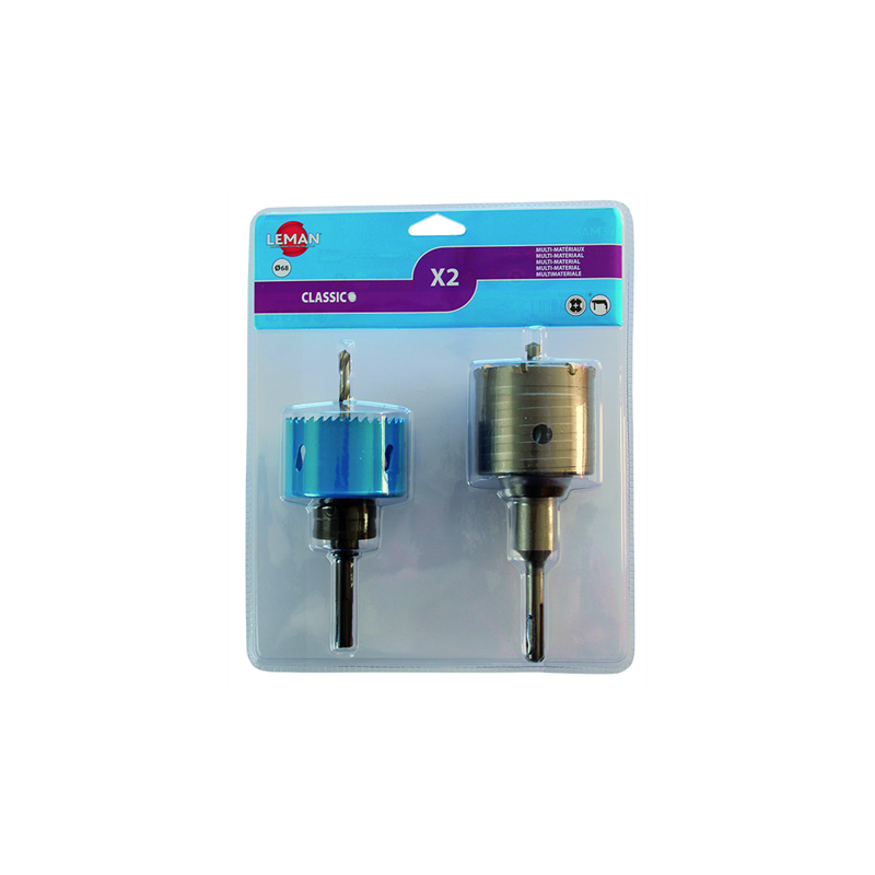 2 Trepans Sds+ Ø68 Special Boitier Electrique ref 2.3864068 Leman