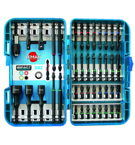 Coffret Douilles 1/4" + Embouts Impact 42 Pieces ref 53042 Leman