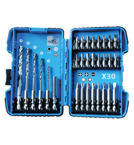 Coffret Forets Metal 1/4" Et Embouts 30 Pcs ref 56830 Leman