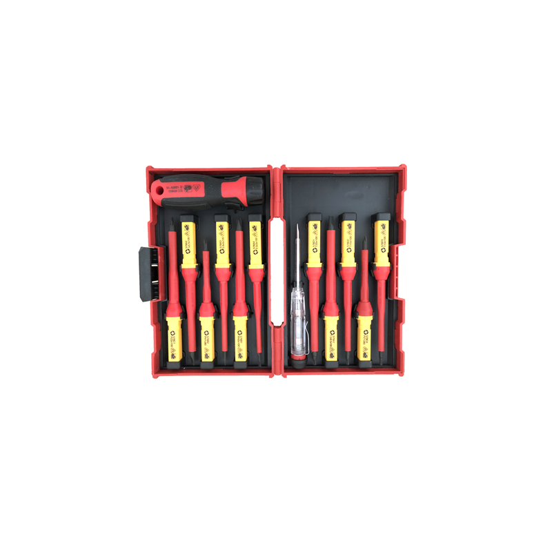 Coffret 12 Tournevis Isoles 1000V ref 57012 Leman