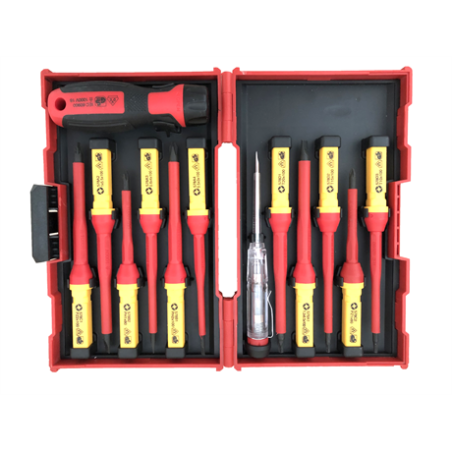 Coffret 12 Tournevis Isoles 1000V ref 57012 Leman