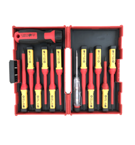 Coffret 12 Tournevis Isoles 1000V ref 57012 Leman