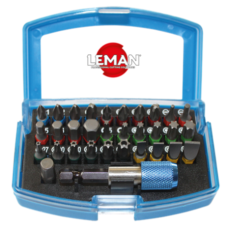 Coffret 32 Embouts De Vissage Avec Code Couleur ref 57032 Leman