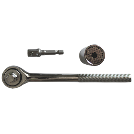 Kit Douille Universelle + Cliquet + Adaptateur ref 58003 Leman