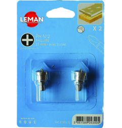 Lot De 2 Embouts Avec Butee Pour Placo ref 51902.02 Leman