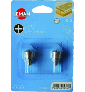Lot De 2 Embouts Avec Butee Pour Placo ref 51902.02 Leman