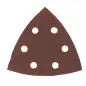 6 Patins Triangle Auto-Agrippant 6 Trous 94X94 Gr120 Corindon ref 094094.06.03 Leman
