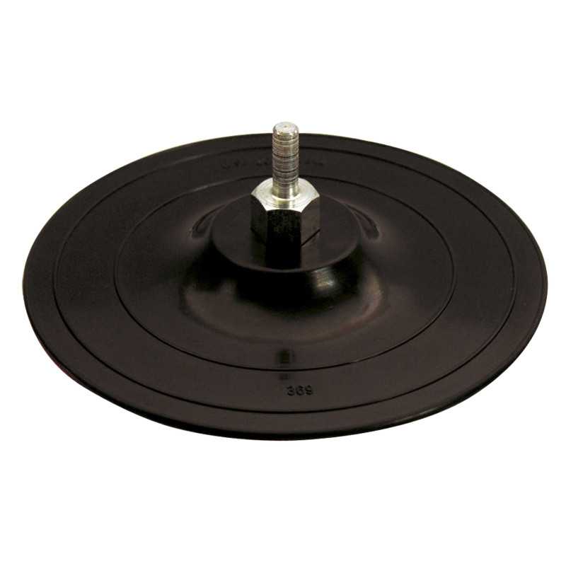 Plateau Caoutchouc Disque Auto-Agrippant D125/Tige De 8 ref 128.16 Leman