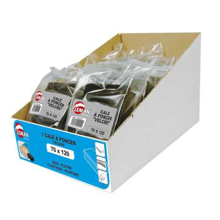 Cale A Poncer En Mousse Auto-Agrippant 70X120Mm Par 10 Lots ref 70120.20 Leman