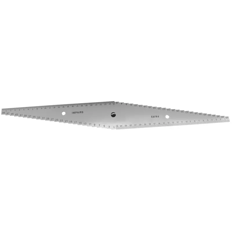 Reglet De Toupilleur 500X65X2 Gradue Recto/Verso ref 380.700.500 Leman