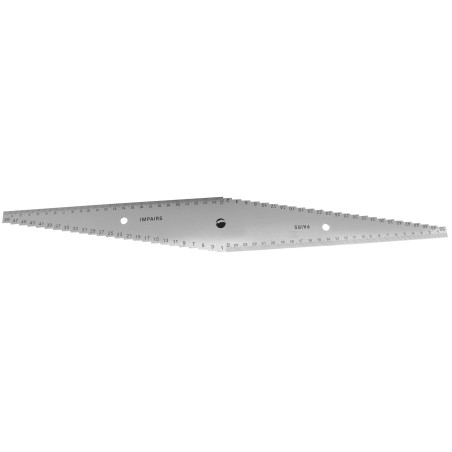 Reglet De Toupilleur 500X65X2 Gradue Recto/Verso ref 380.700.500 Leman