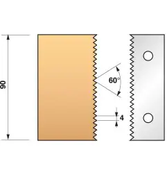 Jeu De 2 Fers Profiles N°134 Pour P.O. Ht.90Mm ref 955.134 Leman