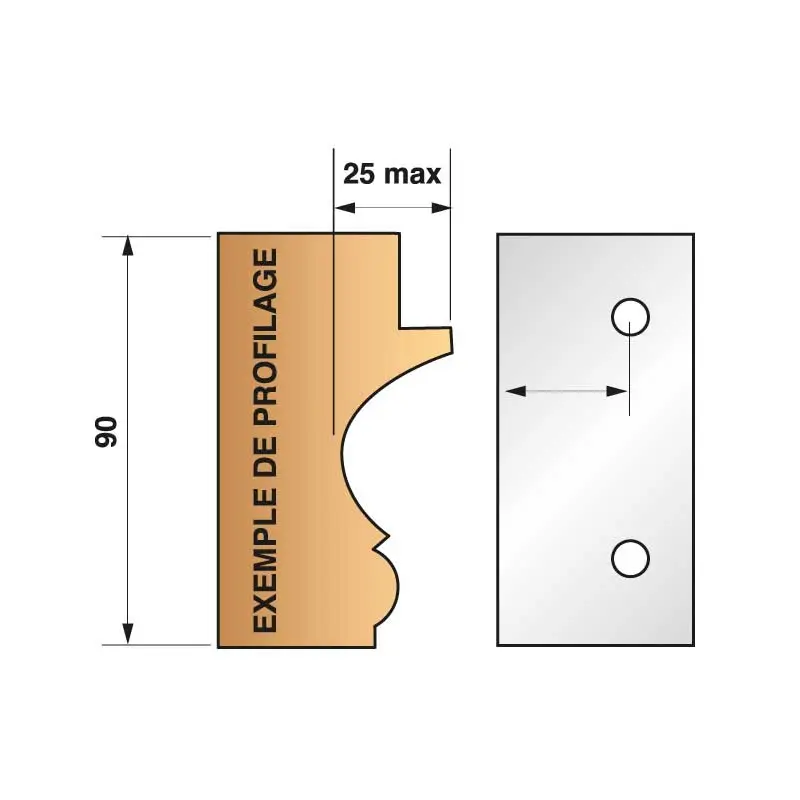 Jeu De 2 Fers Bruts N°299 Pour P.O. Ht.90Mm ref 955.299 Leman