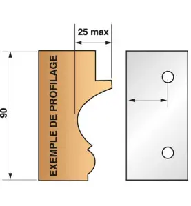 Jeu De 2 Fers Bruts N°299 Pour P.O. Ht.90Mm ref 955.299 Leman