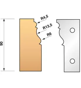 Jeu De 2 Fers Profiles N°301 Pour P.O. Ht.90Mm ref 955.301 Leman