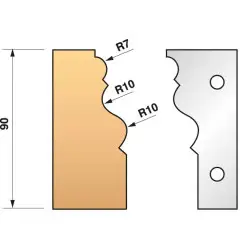 Jeu De 2 Fers Profiles N°302 Pour P.O. Ht.90Mm ref 955.302 Leman
