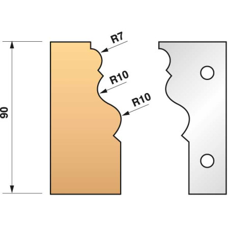 Jeu De 2 Fers Profiles N°302 Pour P.O. Ht.90Mm ref 955.302 Leman