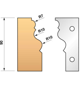 Jeu De 2 Fers Profiles N°302 Pour P.O. Ht.90Mm ref 955.302 Leman