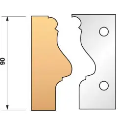 Jeu De 2 Fers Profiles N°304 Pour P.O. Ht.90Mm ref 955.304 Leman