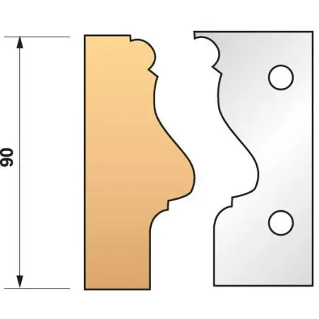 Jeu De 2 Fers Profiles N°304 Pour P.O. Ht.90Mm ref 955.304 Leman