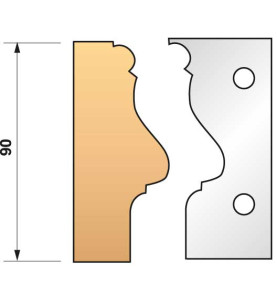 Jeu De 2 Fers Profiles N°304 Pour P.O. Ht.90Mm ref 955.304 Leman
