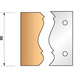 Jeu De 2 Fers Profiles N°305 Pour P.O. Ht.90Mm ref 955.305 Leman