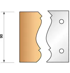 Jeu De 2 Fers Profiles N°305 Pour P.O. Ht.90Mm ref 955.305 Leman