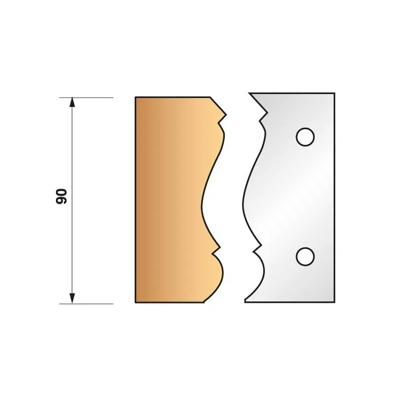 Jeu De 2 Fers Profiles N°305 Pour P.O. Ht.90Mm ref 955.305 Leman